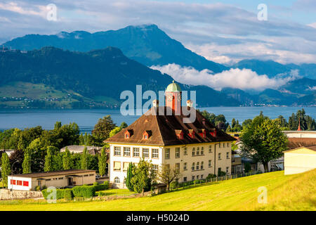 Paysage près de Lake Lucerne Banque D'Images