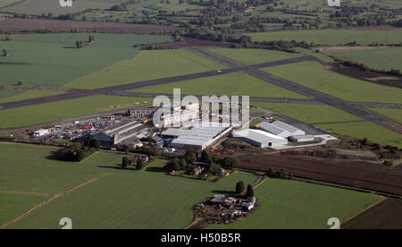 Vue aérienne de l'aéroport de la ville de Nottingham, l'aérodrome local, Nottinghamshire, Angleterre Banque D'Images