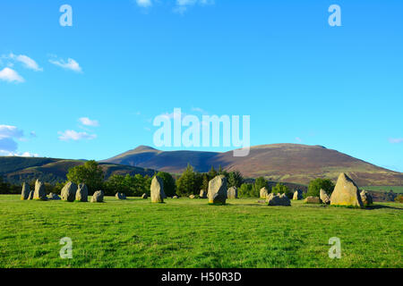 Cercle de pierres de Castlerigg Stone Circle, Keswick, Cumbria, Royaume-Uni Banque D'Images