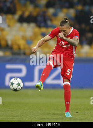 Kiev, Ukraine. 19 octobre, 2016. Ljubomir Fejsa de Benfica en action pendant la phase de groupes de la Ligue des Champions match entre FC Dynamo Kiev et Benfica FC au Stade olympique à Kiev le 19 octobre 2016. 19 Oct, 2016. Crédit : Michel Stepanov/ZUMA/Alamy Fil Live News Banque D'Images