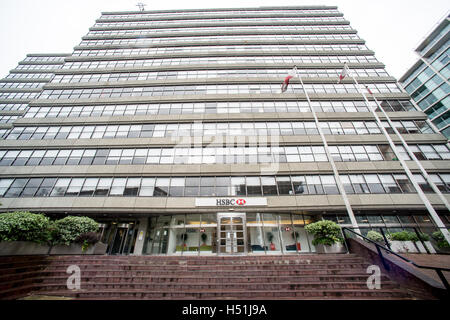 Griffin House, siège de la HSBC à Sheffield où 600 licenciements ont été annoncés en juin 2016 Banque D'Images