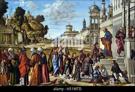 La consécration de Saint Stephen pour le diacre 1505 Vittore Carpaccio (Venise 1465 - 1525) Italie italien 15ème siècle Banque D'Images