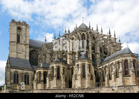 Cathédrale St Julien Le Mans France Banque D'Images