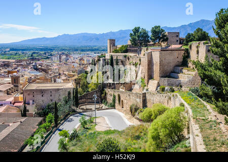 Les murs et les ruines de la forteresse en château de Tortosa en Catalogne, Espagne. Banque D'Images