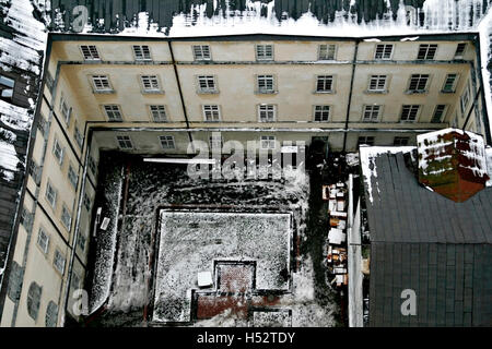 L'ancien jardin d'hiver en vue de dessus de Lviv. Banque D'Images