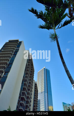 Gratte-ciel de Miami Brickell Bay (Towers Condo Association et la Banque HSBC), en Floride Banque D'Images