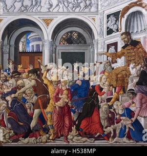 Matteo di Giovanni (ca. 1430-1495), La Strage degli Innocenti, 1481-88. Massacre des Innocents. Banque D'Images