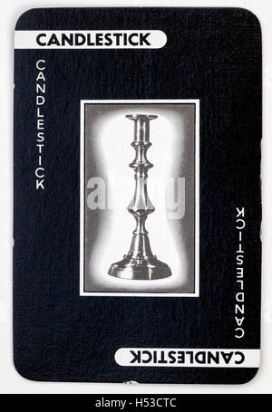 Arme chandelier Carte d'un jeu de Cluedo Vintage Banque D'Images