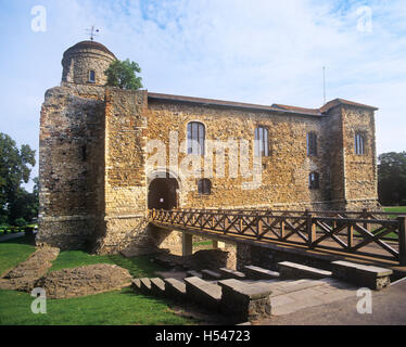 La Grande-Bretagne, l'Angleterre, Essex, Colchester, vue du château de Colchester, donjon construit par les Normands entre 1076- 1125 Banque D'Images