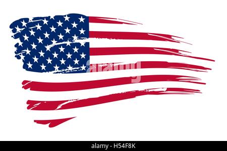 Drapeau américain entièrement modifiable fond vector illustration Illustration de Vecteur