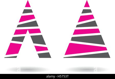 Concept d'une conception abstraite de l'icône triangulaire coloré une lettre, Vector Illustration Illustration de Vecteur