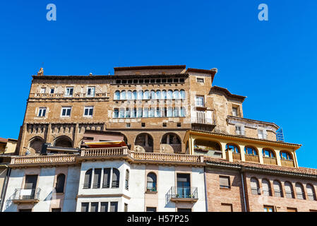 Palais épiscopal dans la vieille ville de Tarazona de Aragón, Saragosse, Espagne Banque D'Images