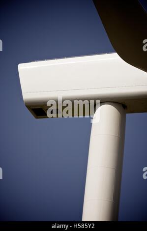 Windmil pour la production d'énergie renouvelable, la province de Saragosse, Aragon, Espagne Banque D'Images