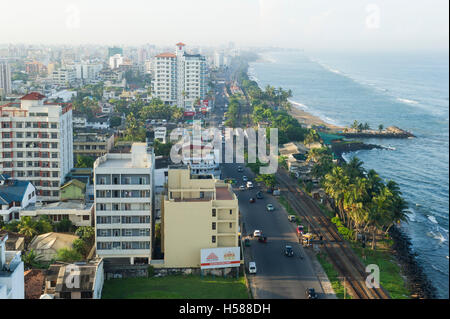 Vue sur le waterfront, Colombo, Sri Lanka Banque D'Images