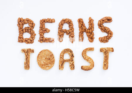 Heinz baked beans et toasts Banque D'Images