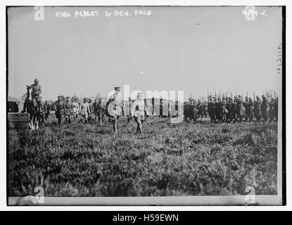 Cela fait probablement référence au roi Albert de Belgique et à un général, peut-être dans un contexte militaire ou historique. Plus de contexte est nécessaire pour déterminer les spécificités des individus ou de l'événement impliqué. Banque D'Images