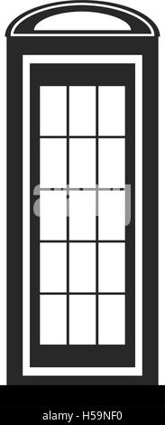 Cabine téléphonique angleterre icône isolé Illustration de Vecteur