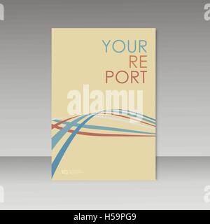 Brochure sur la ligne de l'onde arrière-plan. Abstract Vector Illustration de Vecteur