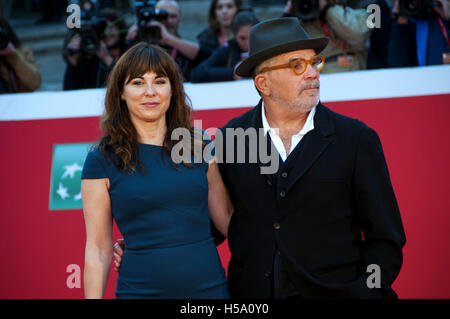 David Mamet le prix Pulitzer et Rebecca Pidgeon sur le tapis rouge de la 11e édition du festival du film. (Photo par Patrizia Cortellessa / Pacific Press) Banque D'Images