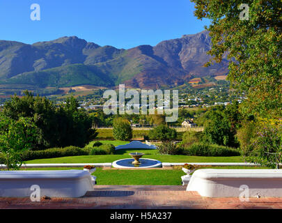 Le domaine viticole de Richard Branson Mont Rochelle à Franschhoek, dans le Cap occidental, près du Cap. Afrique Du Sud Banque D'Images