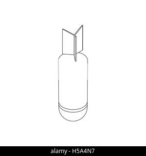 Icône bombe fusée, style 3D isométrique Illustration de Vecteur