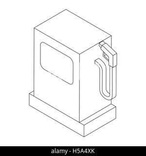 Station de gaz, l'icône de style 3D isométrique Illustration de Vecteur