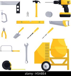 Ingénierie et construction icon set Illustration de Vecteur