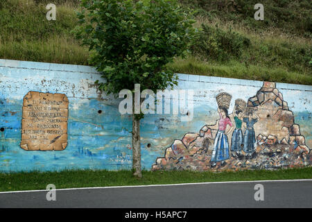 Hommage aux personnes de l'exploitation minière dans la vallée Trápaga, Bilbao, Pays Basque, Espagne, Europe, Banque D'Images