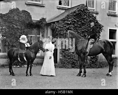 0 chevaux, les coiffures et chapeaux (aka "the real McCoy") Banque D'Images