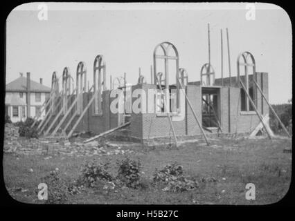 La construction de la Synagogue, l'École de commerce du Baron de Hirsch, South Jersey Colonies, Carmel, NJ Banque D'Images