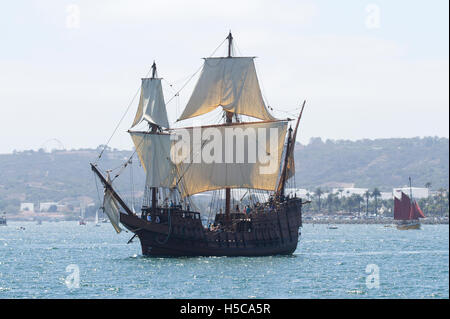 Tall Ship San Salvador en 2016 Festival de la voile, le défilé des navires, la baie de San Diego, CA Banque D'Images