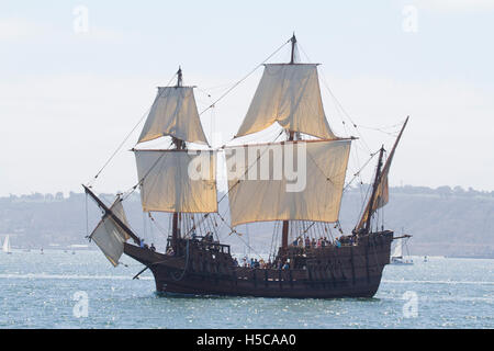 Tall Ship San Salvador en 2016 Festival de la voile, le défilé des navires, la baie de San Diego, CA Banque D'Images