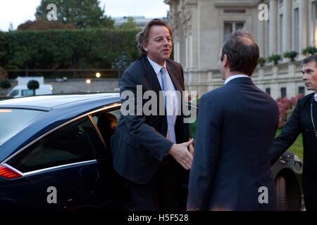 La réunion ministérielle pour la stabilisation de Mossoul, Irak, le jeudi 20 octobre, Quai D'Orsay, Paris. Albert Gerard Koenders 'BERT', homme politique néerlandais, diplomate, membre du parti travailliste, Ministre néerlandais des affaires étrangères Crédit : Ania Freindorf/Alamy Live News Banque D'Images