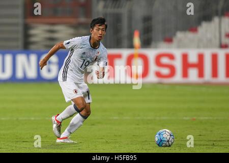 Riffa, Bahreïn. 20 Oct, 2016. Kakeru Funaki (JPN) Football/soccer : AFC U-19 Championship Bahreïn 2016 match du groupe C entre le Qatar 0-3 Japon à Bahrain National Stadium à Al Manamah, Bahreïn . © AFLO/Alamy Live News Banque D'Images