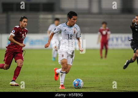 Riffa, Bahreïn. 20 Oct, 2016. Keita Endo (JPN) Football/soccer : AFC U-19 Championship Bahreïn 2016 match du groupe C entre le Qatar 0-3 Japon à Bahrain National Stadium à Al Manamah, Bahreïn . © AFLO/Alamy Live News Banque D'Images