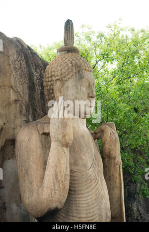 12m de hauteur, la statue de Bouddha Aukana Aukana, Sri Lanka Banque D'Images