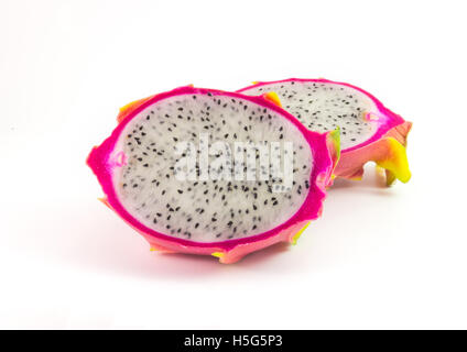 Fruits de Pitaya isolated on white Banque D'Images