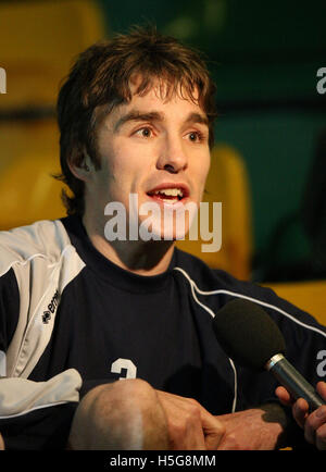 Justin Grégoire de Havant, susceptible d'être suspendu pour son historique du club FA Cup Match à Anfield contre Liverpool, représentée dans le stand à Thurrock Thurrock - Club de Football vs Havant & Waterlooville - Blue Square South à Ship Lane - 23/01/08 Banque D'Images