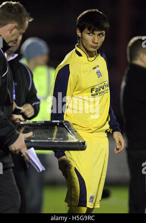 Luis Cumbers de gris - Ville Aldershot vs Grays Athletic - Blue Square Premier League au terrain de jeux - 23/11/07 Banque D'Images