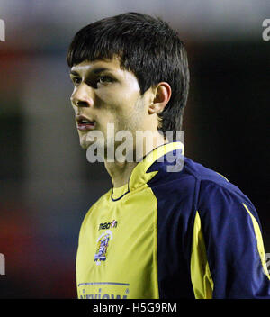 Luis Cumbers de gris - Ville Aldershot vs Grays Athletic - Blue Square Premier League au terrain de jeux - 23/11/07 Banque D'Images