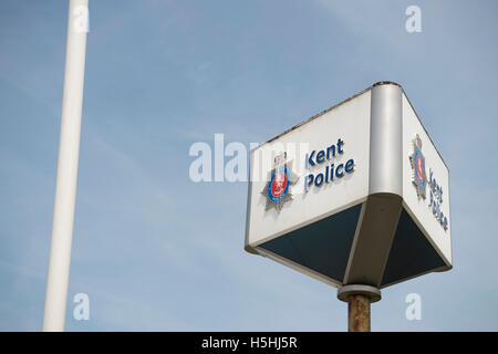 La Police de Kent signe station Banque D'Images