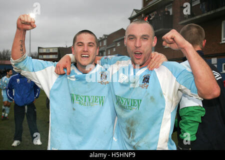 Michael Kightly (à gauche) et Jamie Stuart - Grays Athletic vs Exeter City - FA Trophy demi-finale 1ère manche au nouveau loisir - 25/03/06 Banque D'Images