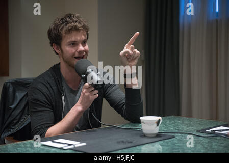 Jack Quaid entrevue avec Air Raid podcast à l'hôtel Fairmont de Seattle, WA Seattle pour Premiere de HBO's Vinyl Banque D'Images