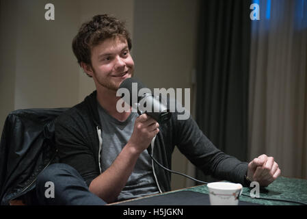 Jack Quaid entrevue avec Air Raid podcast à l'hôtel Fairmont de Seattle, WA Seattle pour Premiere de HBO's Vinyl Banque D'Images