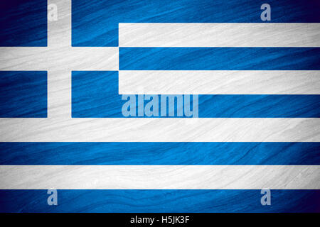 Drapeau de la Grèce ou le grec banner on abstract background Banque D'Images