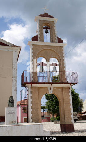 Clocher à l'église orthodoxe Saint Kyriaki, les xanthates Corfu Grèce Banque D'Images