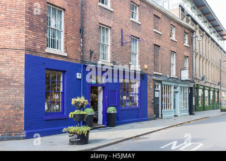 Commerces à St Mary's Street, Shrewsbury Banque D'Images