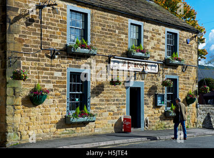 Le paon pub, Bakewell, Derbyshire, Angleterre, Royaume-Uni Banque D'Images