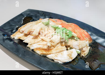 Poulet à la vapeur pour manger avec du riz. Banque D'Images