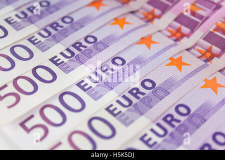 500 Euro argent monnaie européenne - projets de paiement Banque D'Images